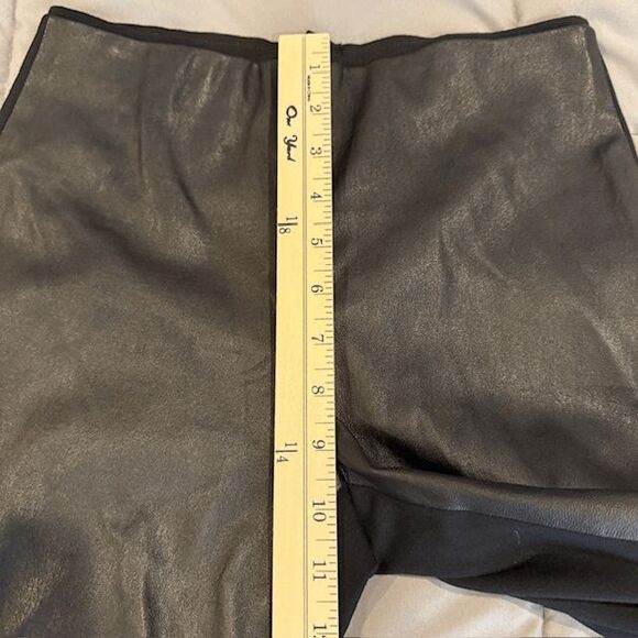 Rag & Bone Lamb Leather Front / Stretch Back Moto Pants Black Back Zip Size 2 - Picture 11 of 14